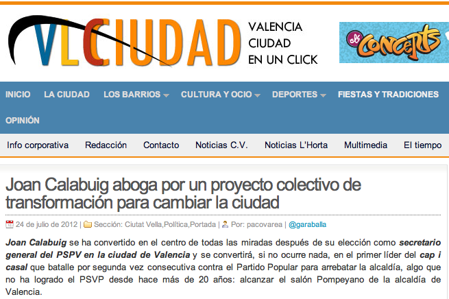 Entrevista a Joan Calabuig en Vlcciudad.com